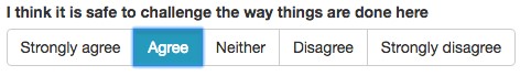 Challenge the way things are done - staff well being survey